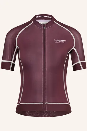Pas Normal Studios Cyklistický Dres Mechanism tmavě červená