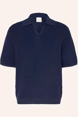 Calvin Klein Úpletová Polokošile tmavě modrá