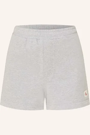 Calvin Klein Šortky Z Mikinové Látky světle šedá