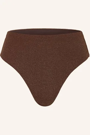 Jets Australia High Waist Bikinové Kalhotky Tirari S Třpytivou Přízí tmavě hnědá