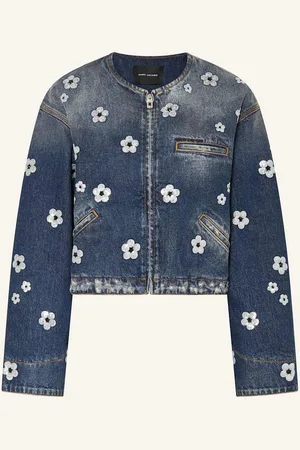 Marc Jacobs Džínová Bunda S Flitry modrá stříbrná