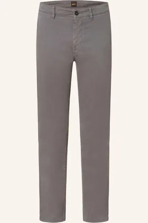 HUGO BOSS Chino Kalhoty Regular Fit šedá