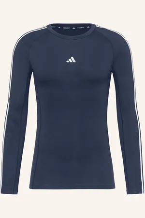 adidas Tričko S Dlouhým Rukávem Techfit tmavě modrá