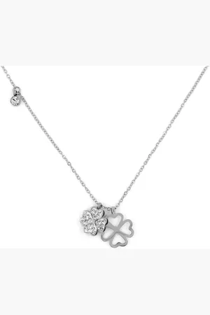 BRUNOshop.cz S2786 Náhrdelník ČTYŘLÍSTKY s kamínky