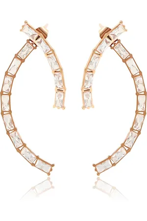 BRUNOshop.cz S3270 Visací dvojité náušnice ROSE s kamínky