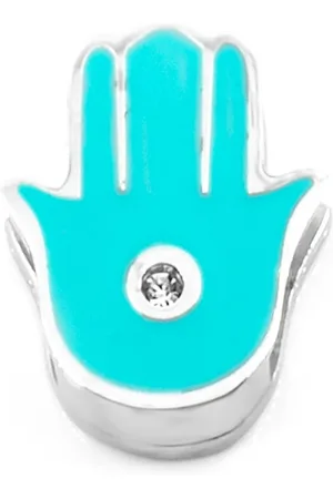 BRUNOshop.cz S3586 Přívěsek na plochý náramek HAMSA s kamínkem MODRÝ