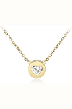 BRUNOshop.cz S3983 Náhrdelník SRDCE s kamínkem