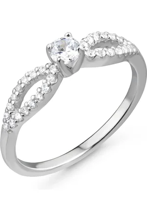 BRUNOshop.cz Y0052 Stříbrný prsten PRINCESS se zirkony Velikost: 5 (EU: 49 - 51)