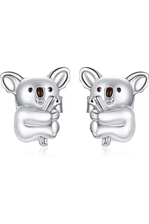 BRUNOshop.cz Y0200 Stříbrné náušnice KOALA