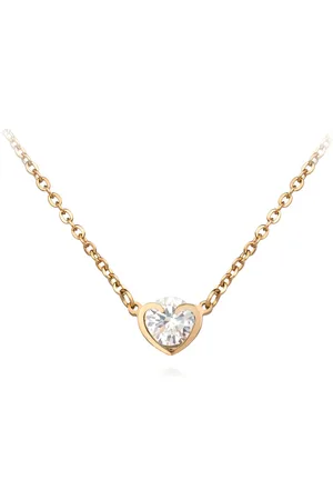 BRUNOshop.cz S3976 Náhrdelník SRDCE s kamínkem ROSE