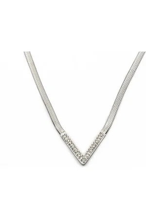 BRUNOshop.cz S4506 Plochý náhrdelník ŠIPKA s kamínky