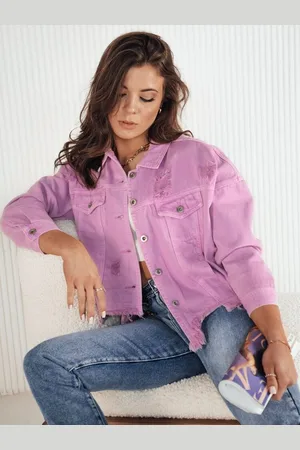 D-Street Dámská oversize riflová fialová bunda Moli