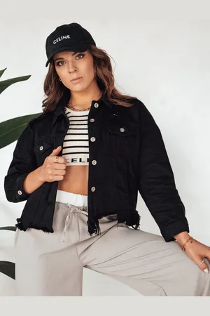 D-Street Dámská oversize riflová černá bunda Moli