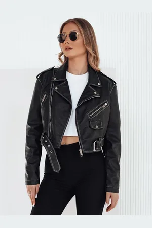 D-Street Trendy dámská černá koženka Paligor