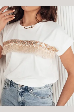 D-Street Krásné dámské boho ecru tričko Monkis