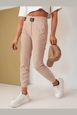 D-Street Trendy dámské béžové tepláky Dercy