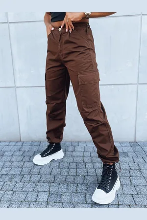 D-Street Hnědé dámské stylové kalhoty Adventure