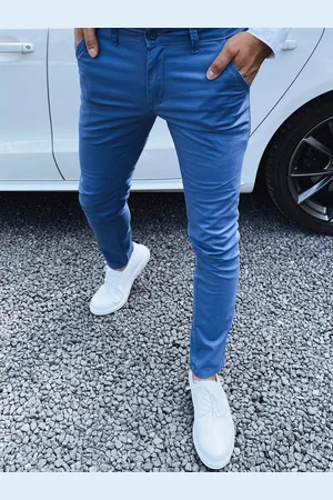 D-Street Stylové modré pánské kalhoty