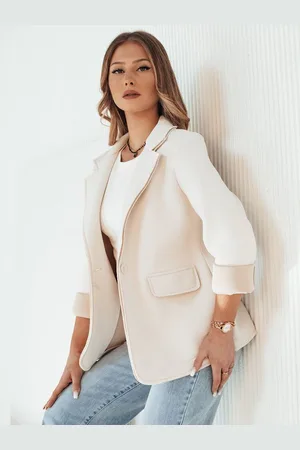 D-Street Elegantní dámské béžové sako Spondi