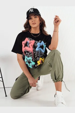D-Street Trendy dámské černé tričko Strello