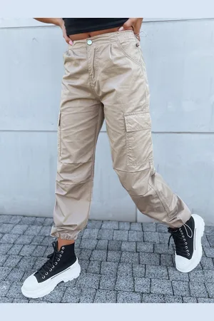D-Street Béžové dámské stylové kalhoty Adventure