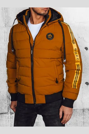 D-Street Trendy pánská kamelová prošívaná bunda
