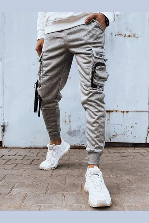 D-Street Jedinečné šedé jogger s ozdobnými prvky