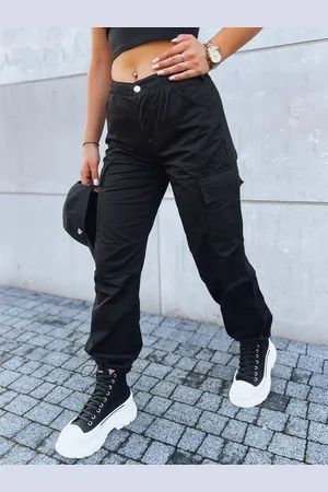 D-Street Černé dámské stylové kalhoty Adventure
