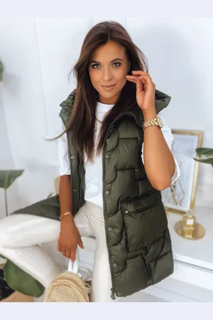 D-Street Stylová dámská vesta v zelené barvě Wendy