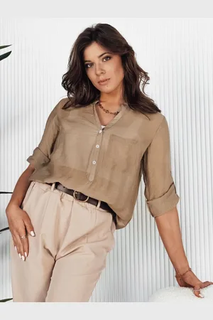 D-Street Trendy dámská khaki košile Luna