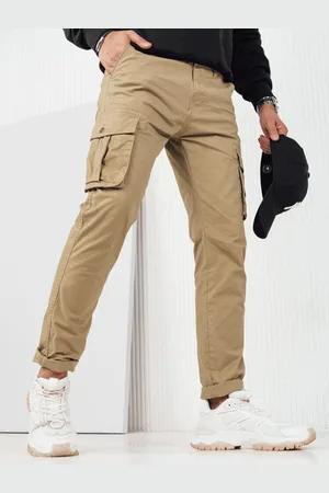 D-Street Moderní kapsáčové béžové jogger kalhoty