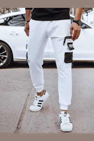 D-Street Originální bílé kapsáčové jogger kalhoty