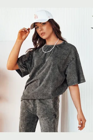D-Street Dámské šedé tričko džínový design Drey