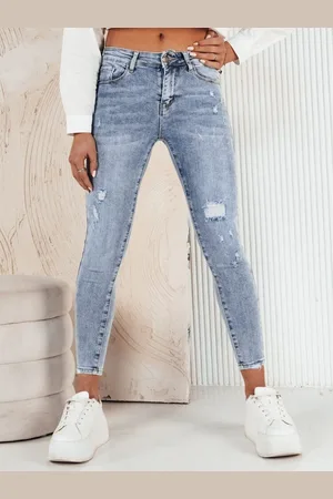 D-Street Stylové dámské modré rifle Mieza
