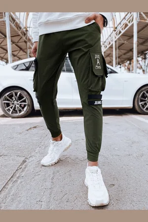 D-Street Poutavé zelené kapsáčové jogger kalhoty