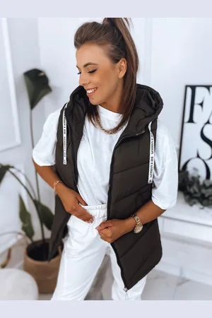 D-Street Kávová dámská trendy vesta Mirelli