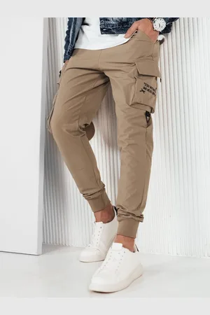 D-Street Originální béžové pánské kapsáčové jogger kalhoty