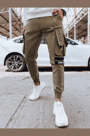 D-Street Poutavé béžové kapsáčové jogger kalhoty