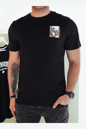 D-Street Trendy černé tričko s potiskem