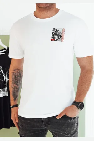 D-Street Trendy bílé tričko s potiskem