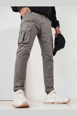 D-Street Moderní kapsáčové šedé jogger kalhoty
