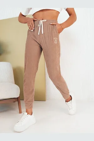 D-Street Trendy dámské kamelové tepláky Bear