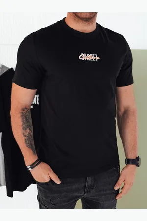 D-Street Černé tričko s trendy nápisem