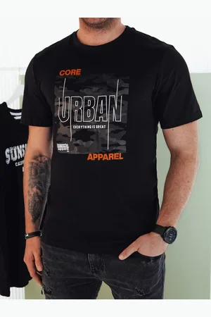 D-Street Černé tričko s nápisem Urban