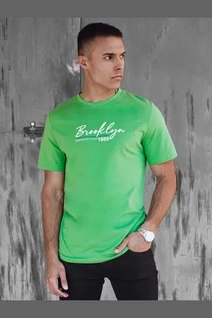 D-Street Trendy zelené tričko s výrazným nápisem