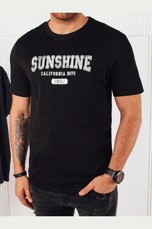 D-Street Trendy černé tričko s nápisem sunshine