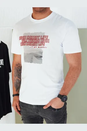 D-Street Atraktivní bílé tričko s originálním potiskem