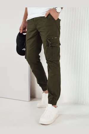 D-Street Moderní kapsáčové zelené joggery