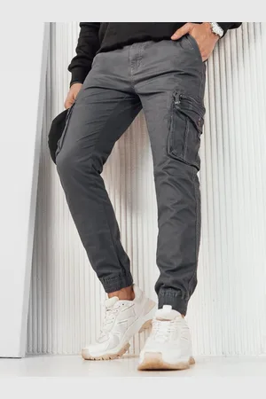 D-Street Moderní kapsáčové šedé jogger kalhoty