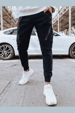D-Street Moderní kapsáčové černé jogger kalhoty